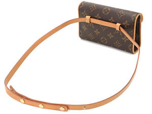 Louis Vuitton Florentine Pochette Clutch Pouch Monogram Waist Brown